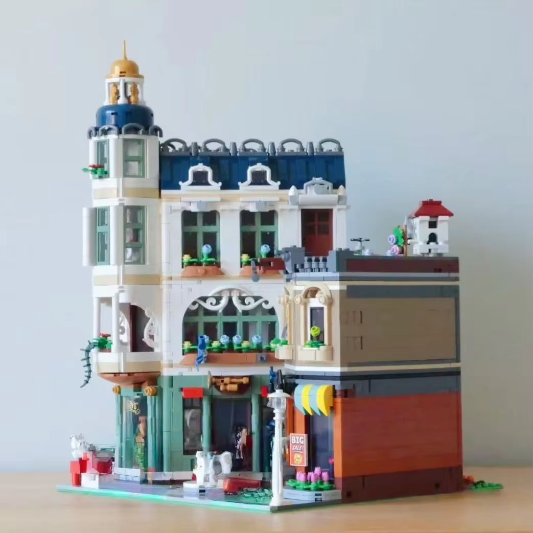 Model Kit Chemistry - European Shopping Street View Building Blocks