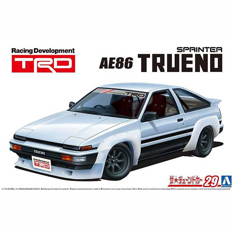 Model Kit Ae86 - Prefabricated assembly model Aoshima-05896 1/24 TRD