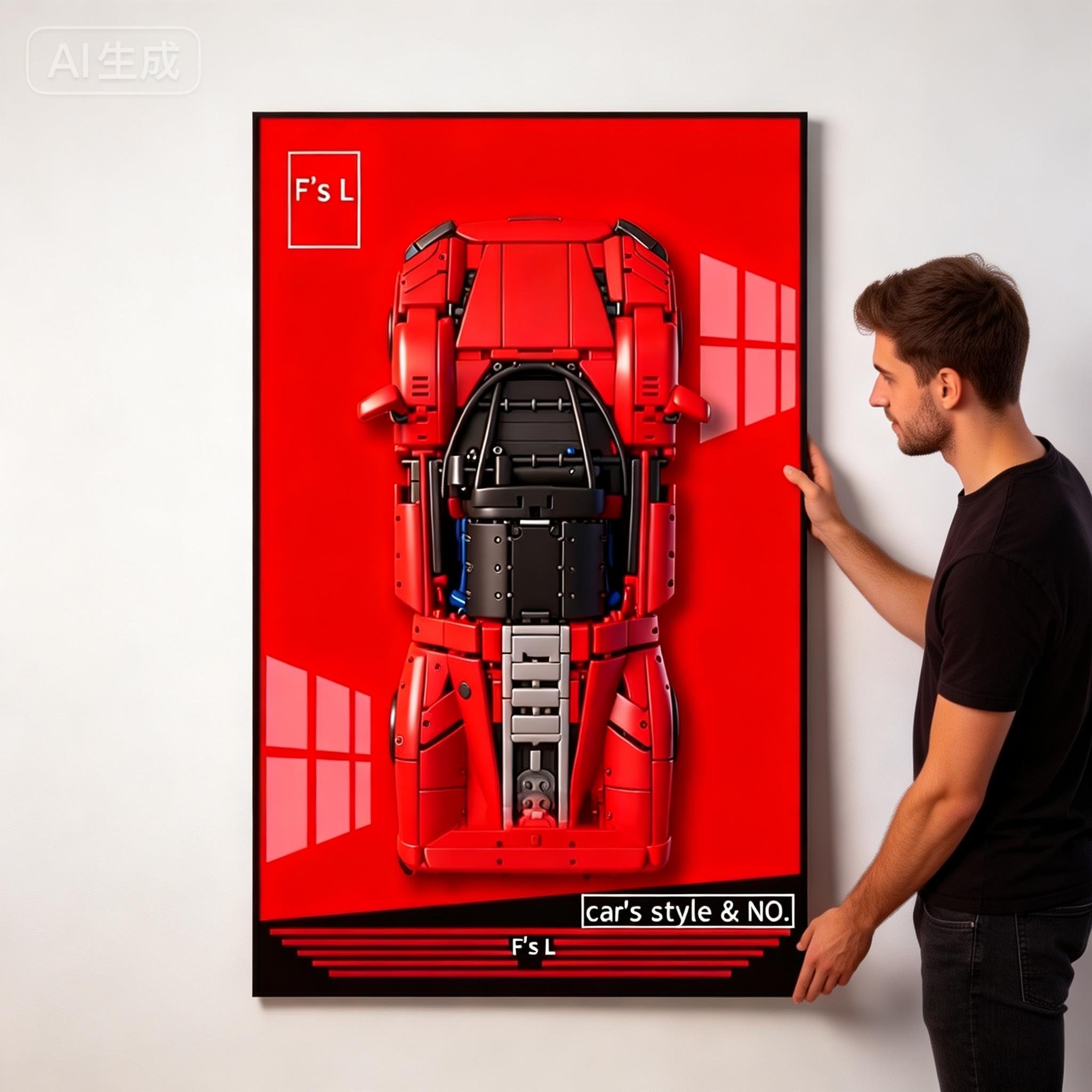 Model Kit Ferrari - NEW Photo Frame Display Wallboard Suitable