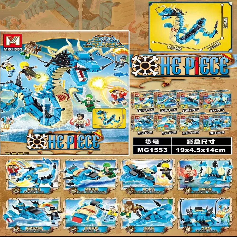 Model Kit Manual - 8in1 One Piece Building Blocks Blue