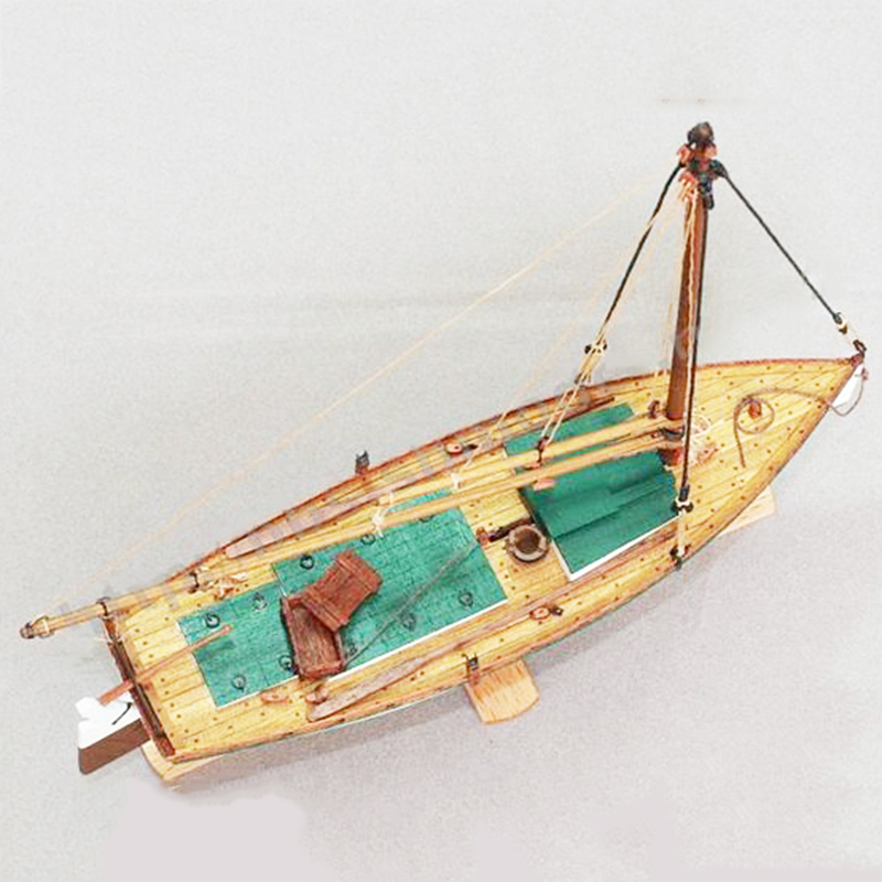 1/35 FLATTLE Wooden Boat Model - огляд і ціна Model Kit Yacht