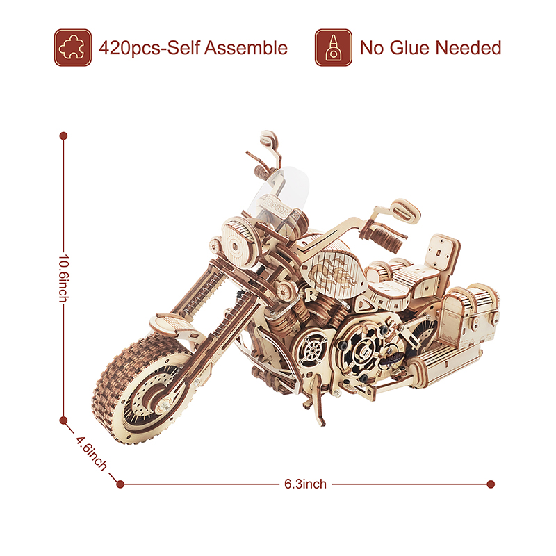 Robotime Motorcycle Puzzle 3D  - огляд і ціна Model Kit Chemistry