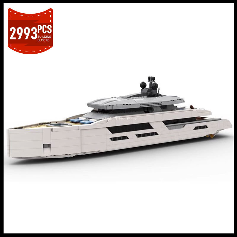 MOC Midi-Scale Luxury Yacht Wh - огляд і ціна Model Kit Yacht