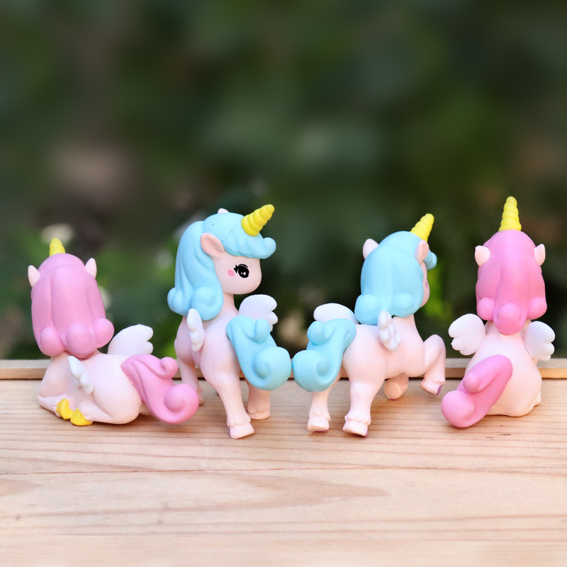 4pcs/set Anime unicorn Q Versi - огляд і ціна Model Kit Unicorn