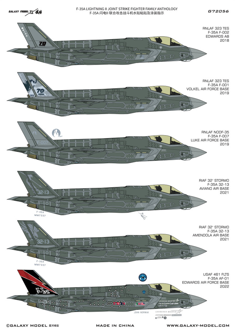 Galaxy 1/72 Scale F-35A Lightn - огляд і ціна Model Kit Tamiya