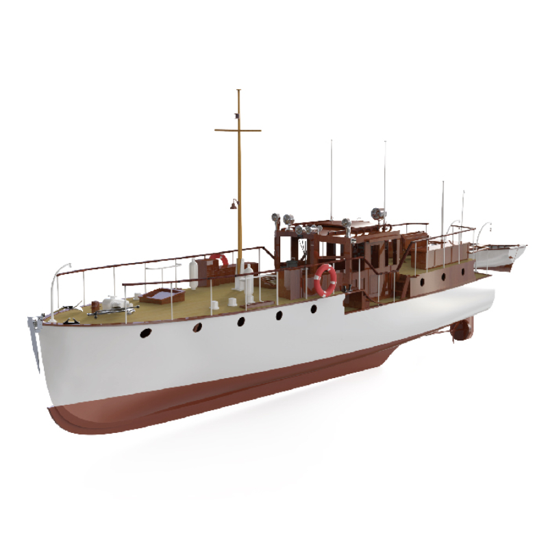 Remote Control Boat 880mm 1/18 - огляд і ціна Model Kit Yacht