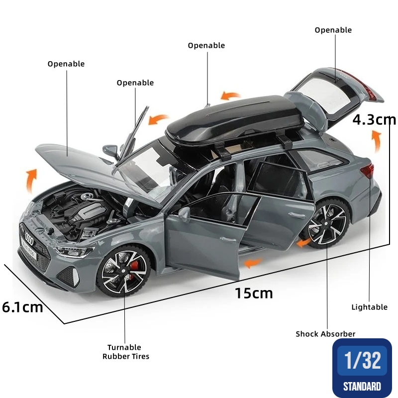 1/32 Audi RS6 Miniature Diecas - огляд і ціна Model Kit Ferrari