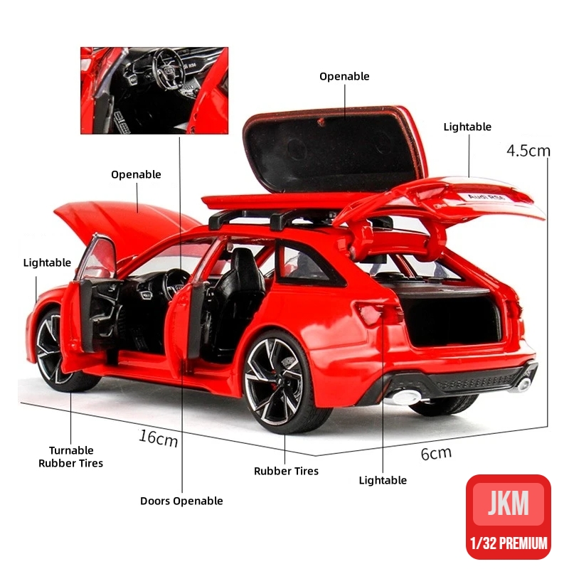 1/32 Audi RS6 Miniature Diecas - огляд і ціна Model Kit Ferrari