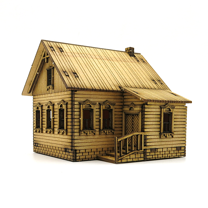 1/72 Wooden Assembly House Eur - огляд і ціна Model Kit Manual