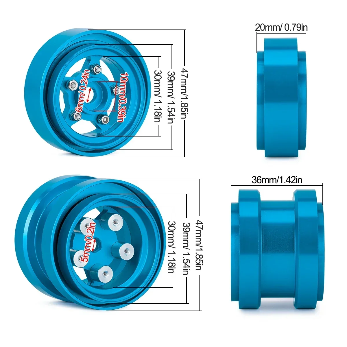 Aluminum Beadlock Wheels for 1 - огляд і ціна Model Kit Tamiya