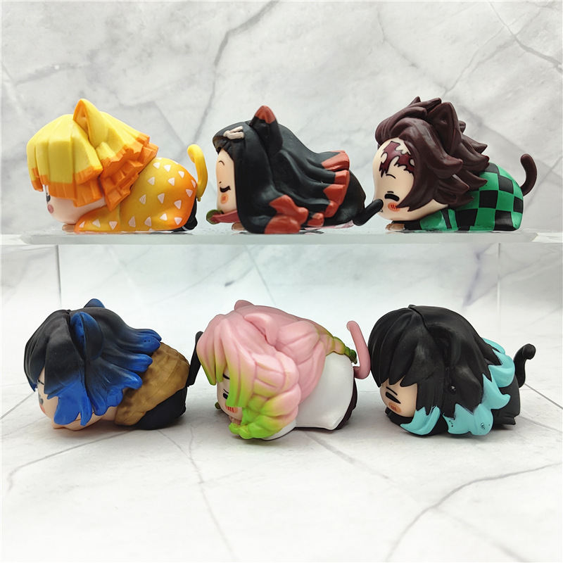 6Pcs/1 Set Anime Demon Slayer  - огляд і ціна Model Kit Zenitsu